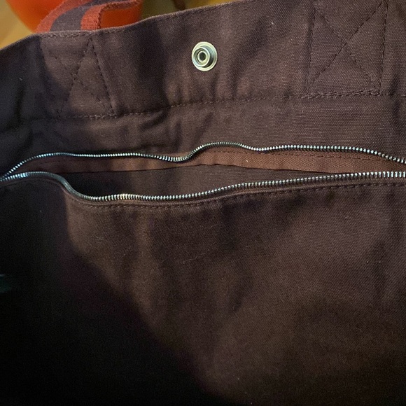 Hermes Authentic gently used canvas tote, burgundy color, made in France. - Picture 15 of 15